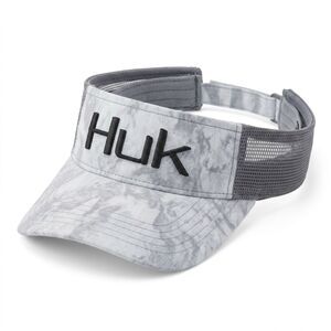 Huk Performance Fishing Visor - Gray Marble Cloud Dye Mesh Back